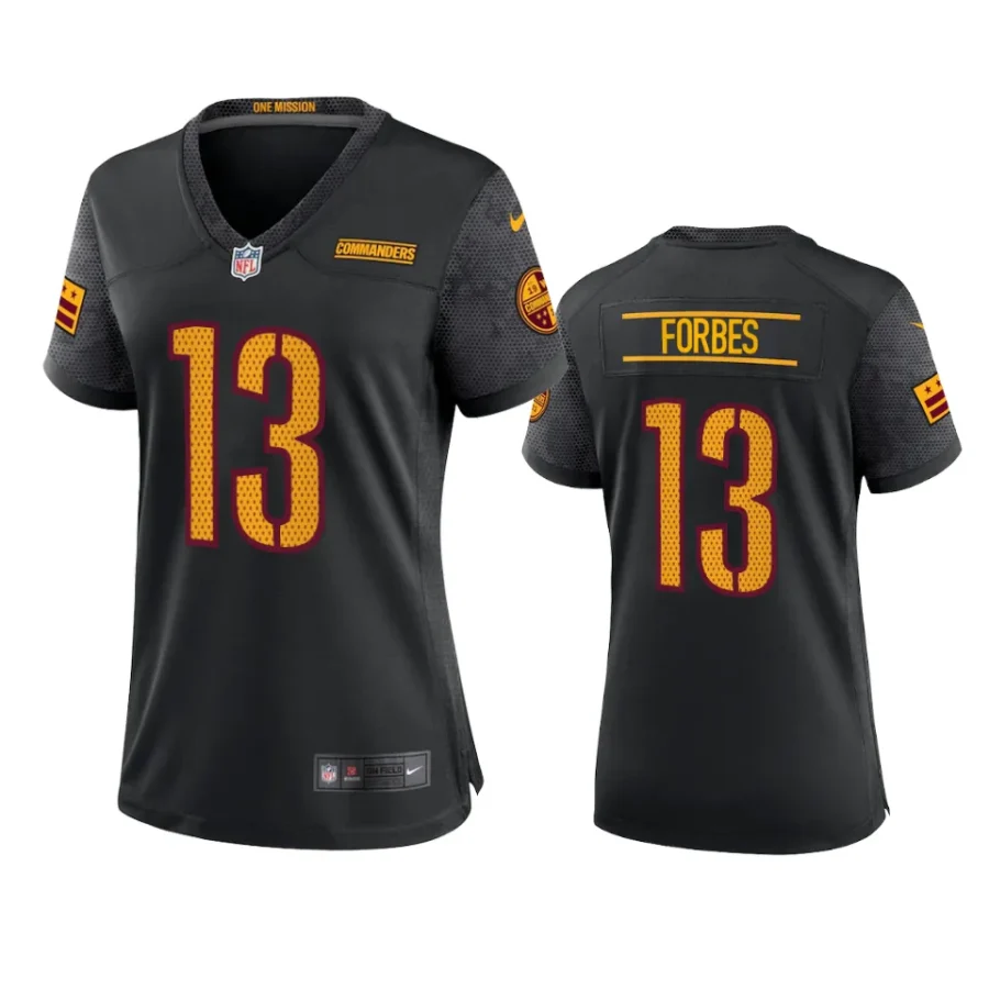 women emmanuel forbes commanders alternate game black jersey