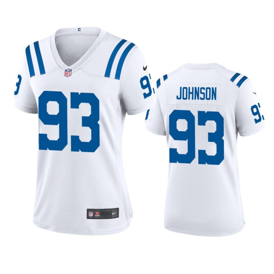 women eric johnson colts game white jersey