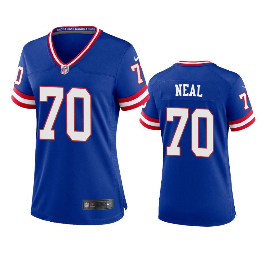 women evan neal giants classic game royal jersey