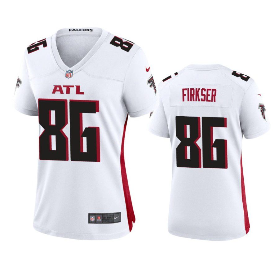 women falcons anthony firkser game white jersey