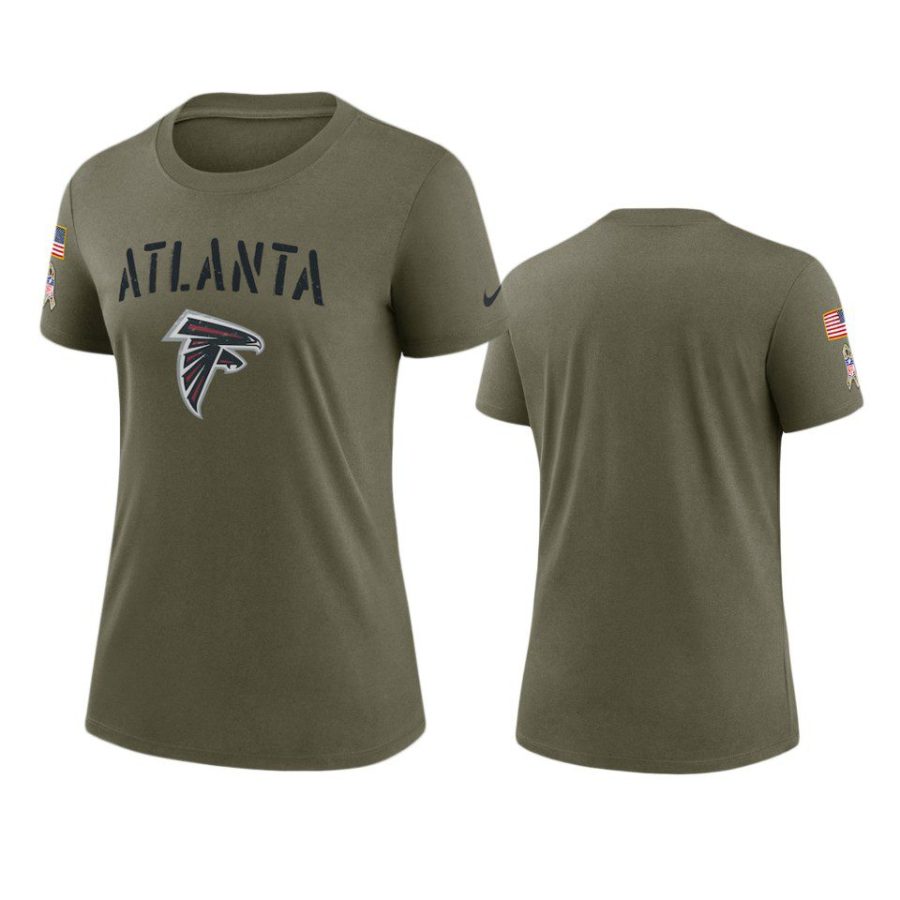 women falcons olive 2022 salute to service legend t shirt