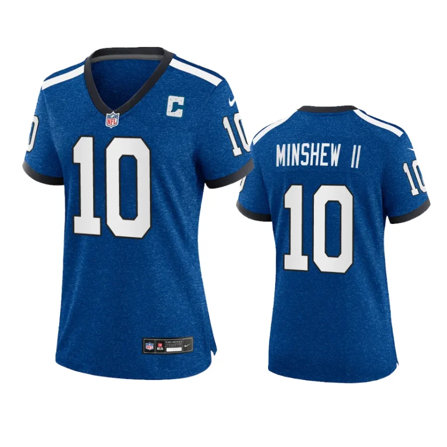 women gardner minshew ii colts indiana nights game royal jersey