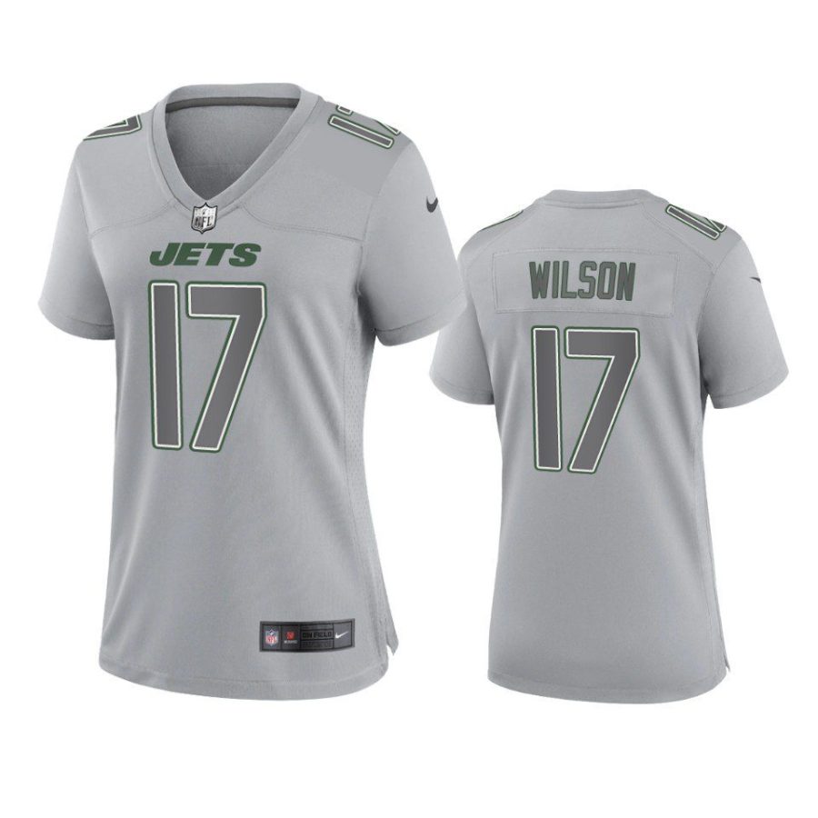 women garrett wilson jets gray atmosphere fashion game jersey