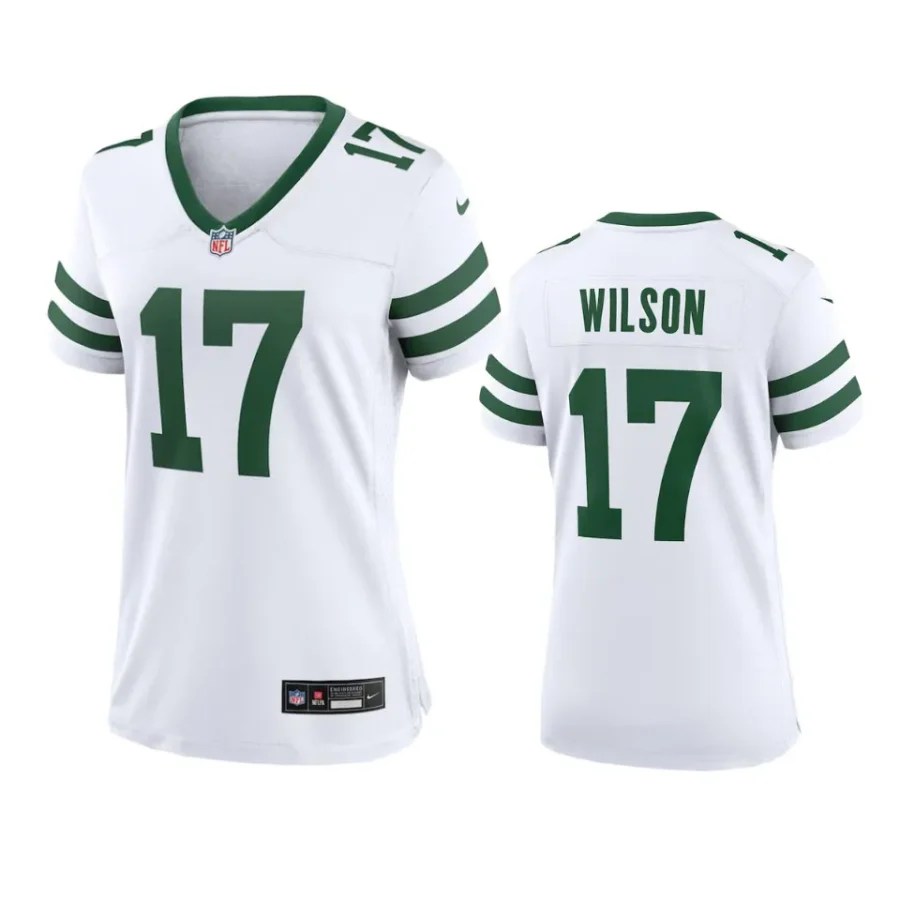 women garrett wilson jets legacy game white jersey