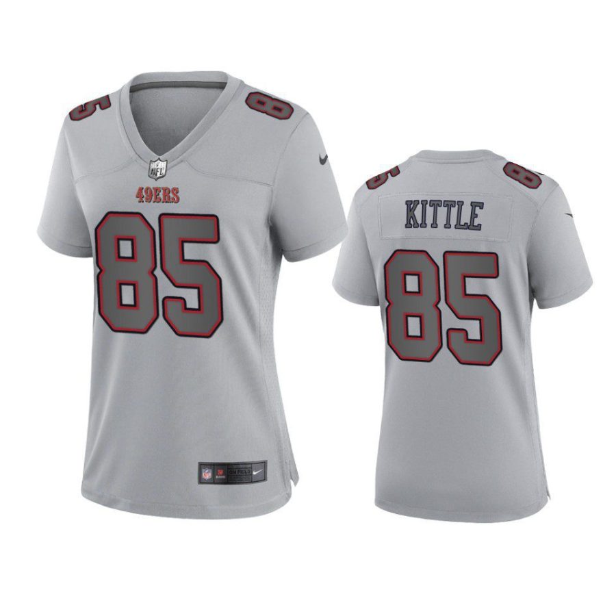 women george kittle 49ers gray atmosphere fashion game jersey