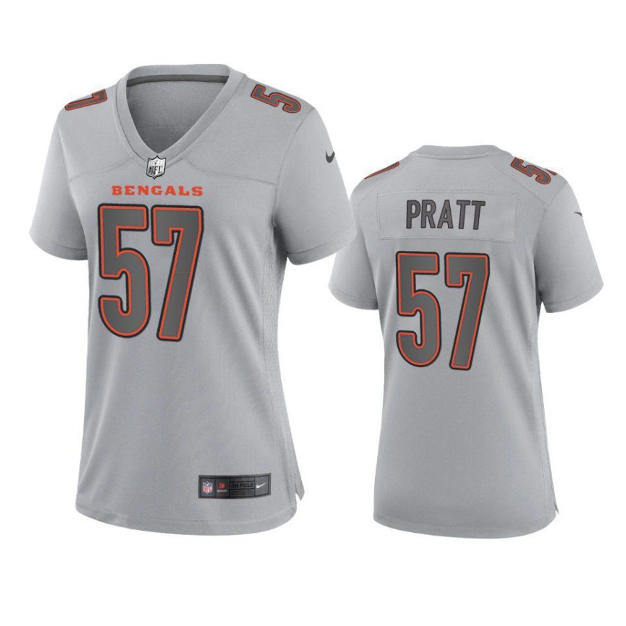 women germaine pratt bengals atmosphere fashion game gray jersey