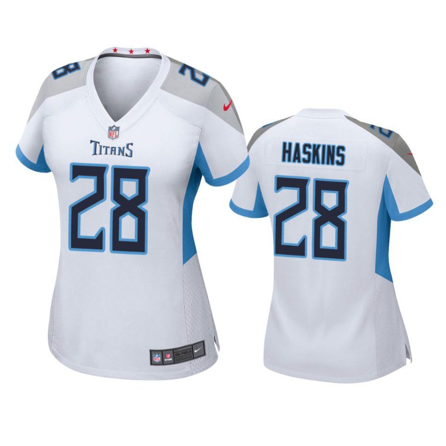 women hassan haskins titans game white jersey