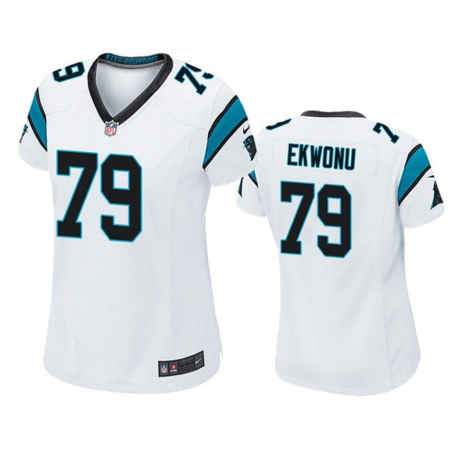 women ikem ekwonu panthers game white jersey