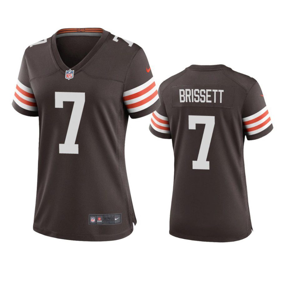 women jacoby brissett browns game brown jersey