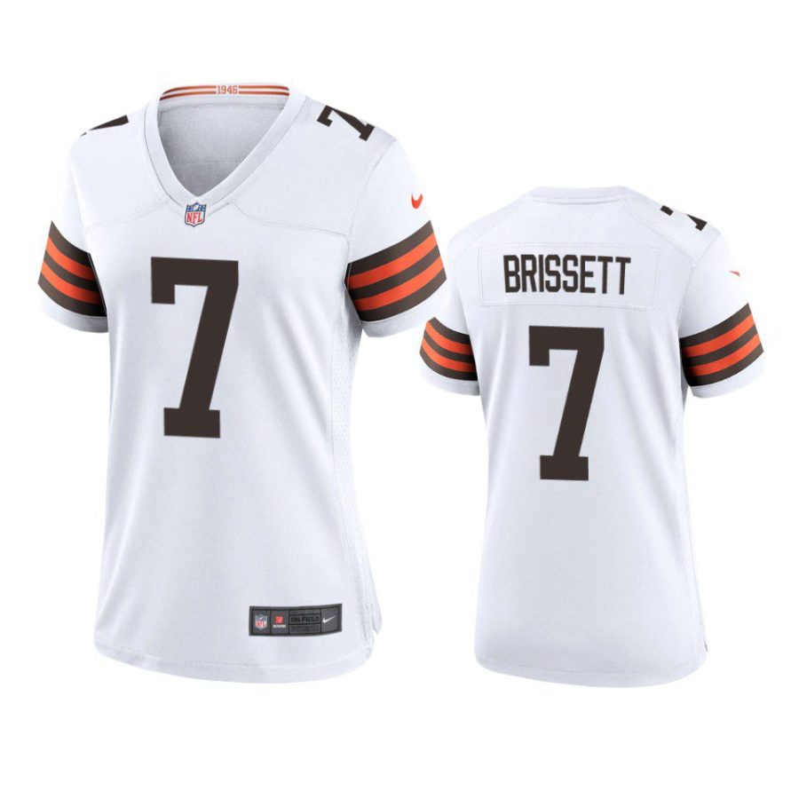 women jacoby brissett browns game white jersey