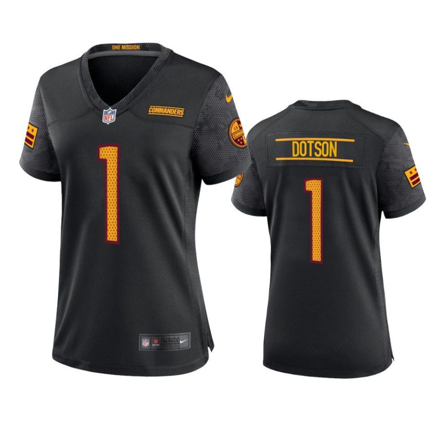 women jahan dotson commanders alternate game black jersey