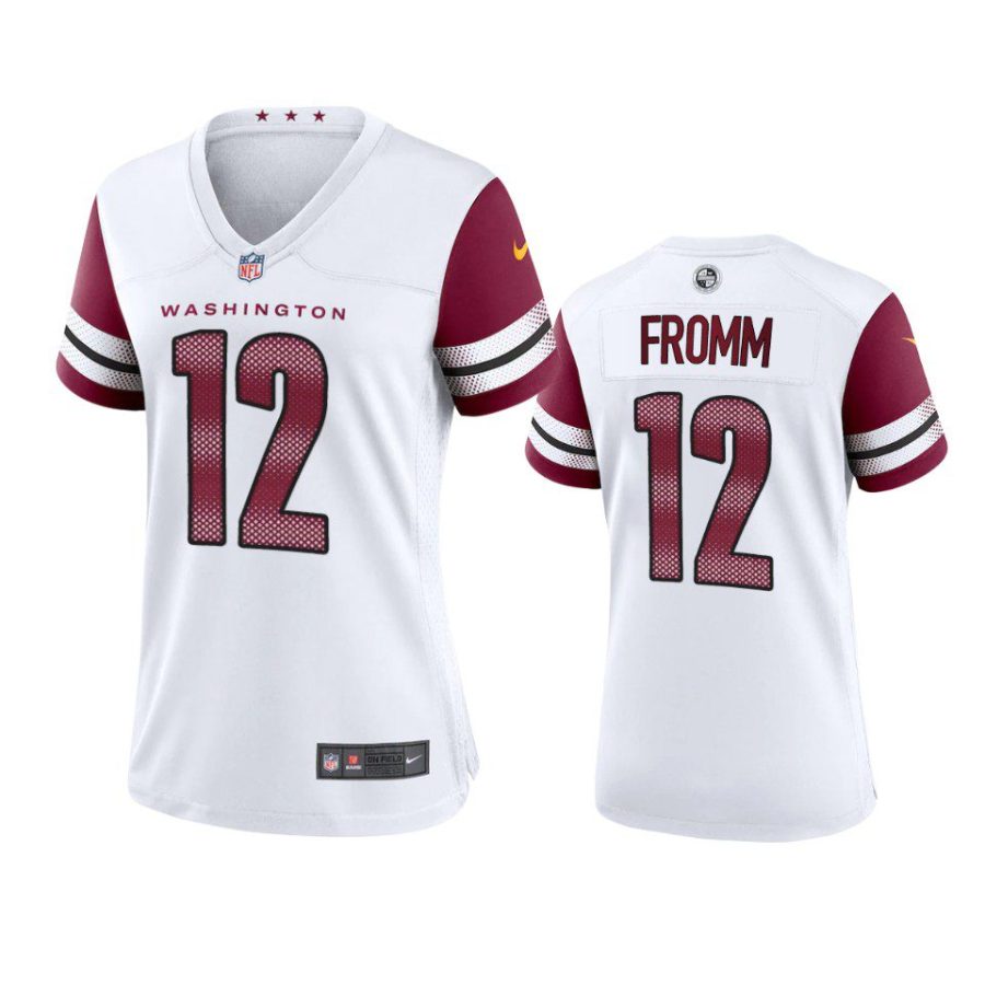 women jake fromm commanders game white jersey