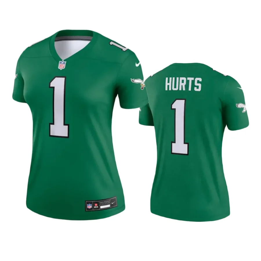 women jalen hurts eagles kelly green alternate legend jersey