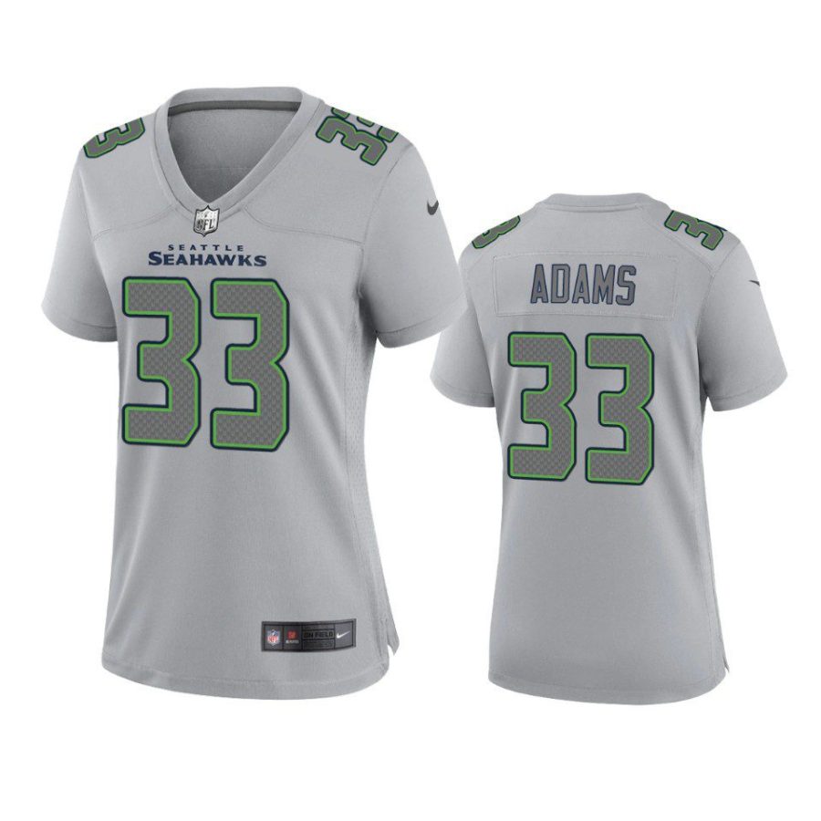 women jamal adams seahawks gray atmosphere fashion game jersey