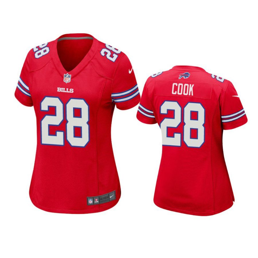 women james cook bills game red jersey