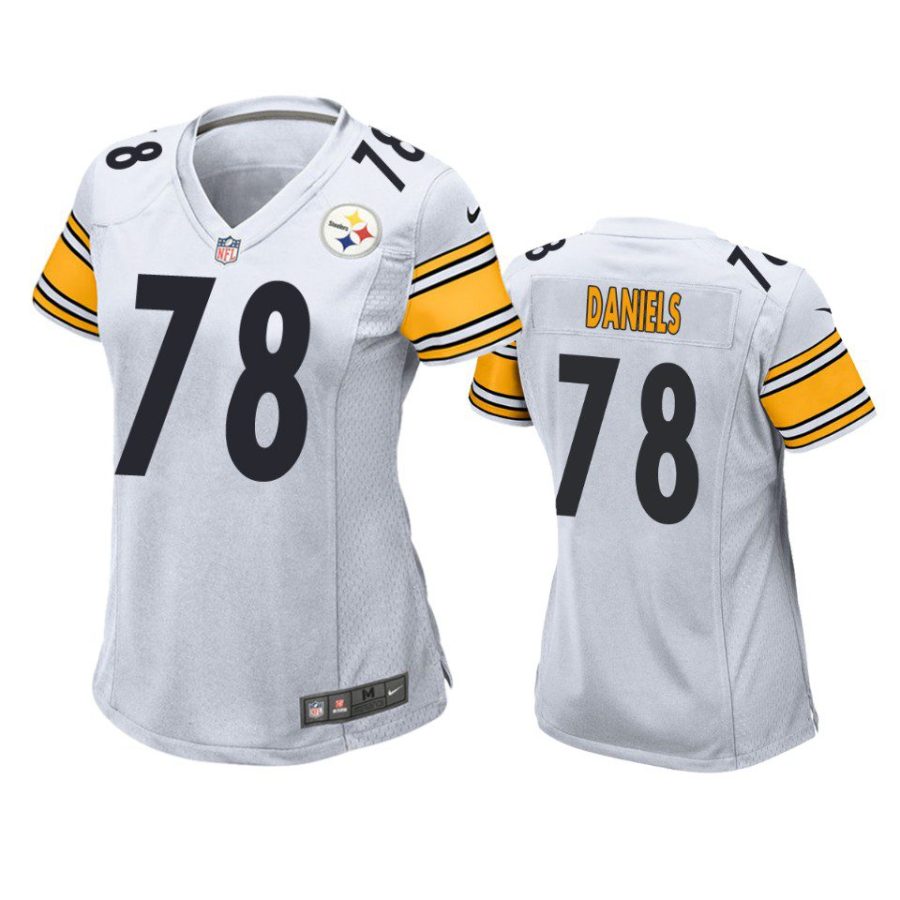 women james daniels steelers game white jersey