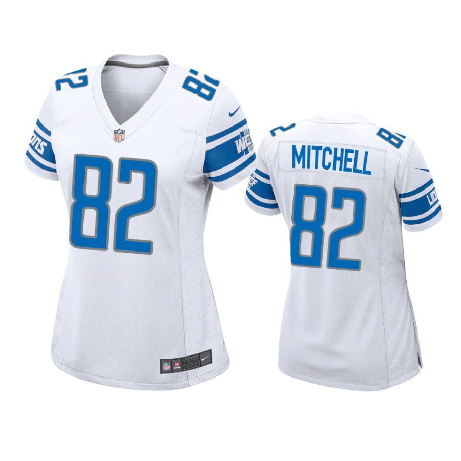 women james mitchell lions game white jersey