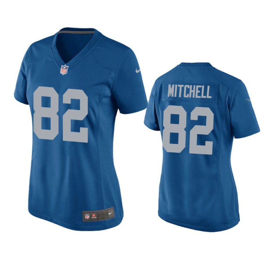 women james mitchell lions throwback game blue jersey