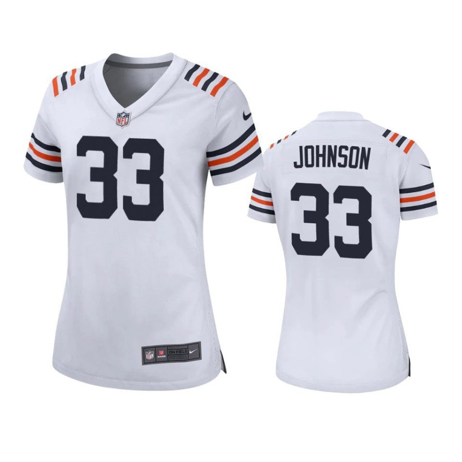 women jaylon johnson bears white game jersey