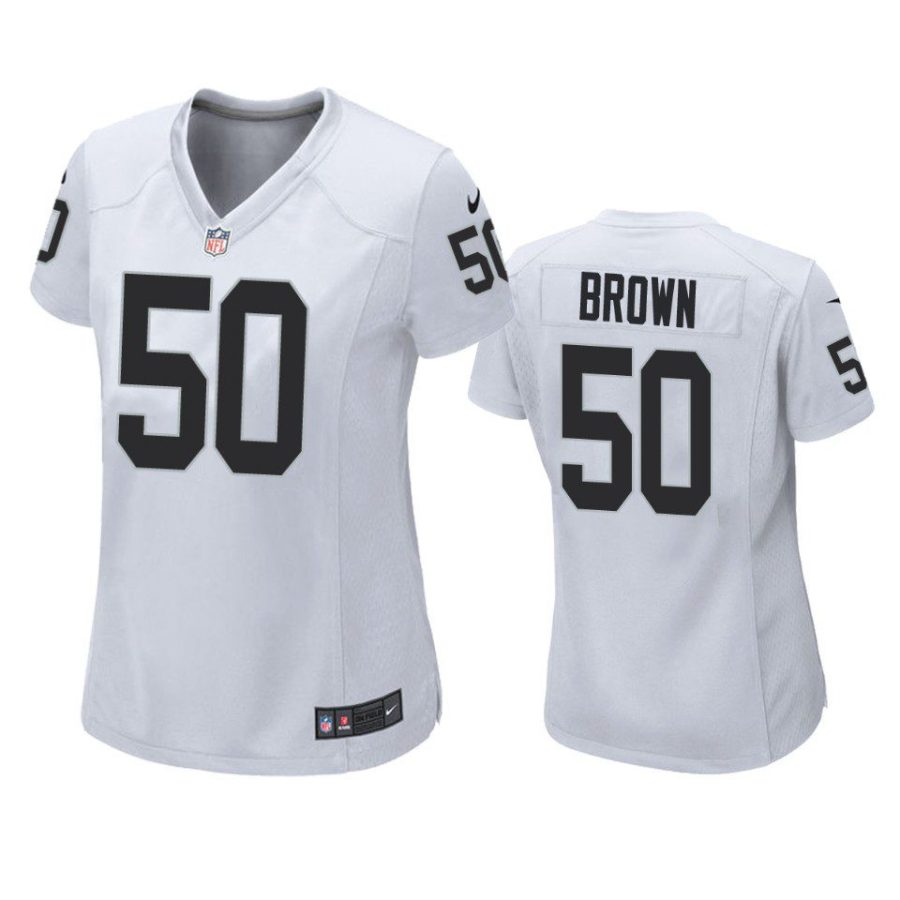 women jayon brown raiders game white jersey