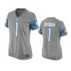 women jeff okudah lions game silver jersey