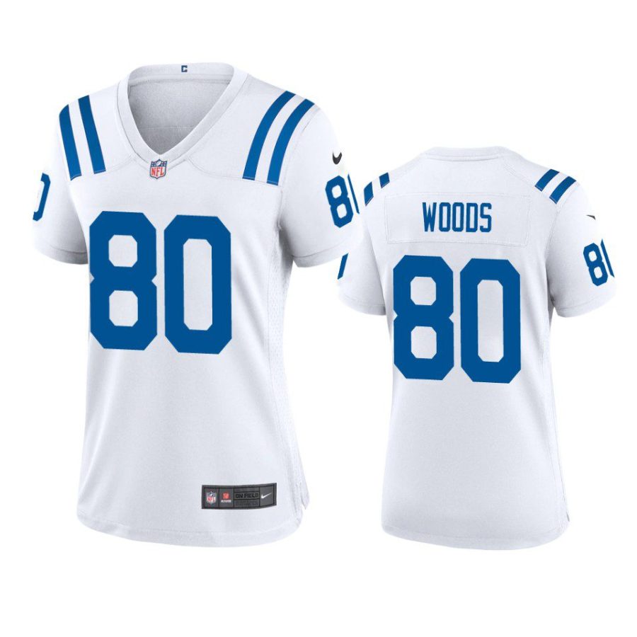 women jelani woods colts game white jersey