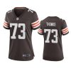 women joe thomas browns game brown jersey