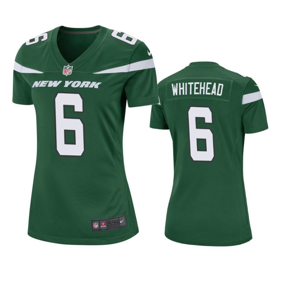 women jordan whitehead jets game green jersey