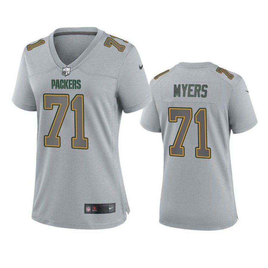 women josh myers packers gray atmosphere fashion game jersey