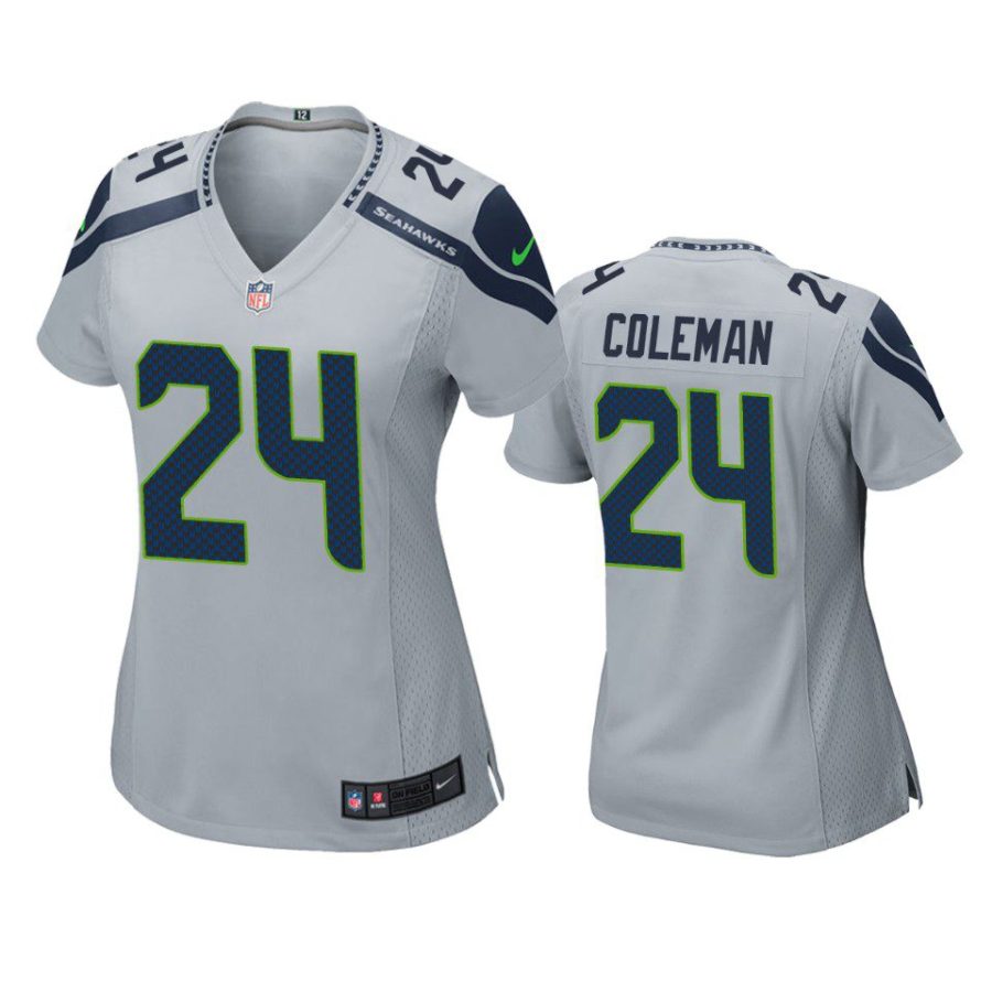 women justin coleman seahawks game gray jersey