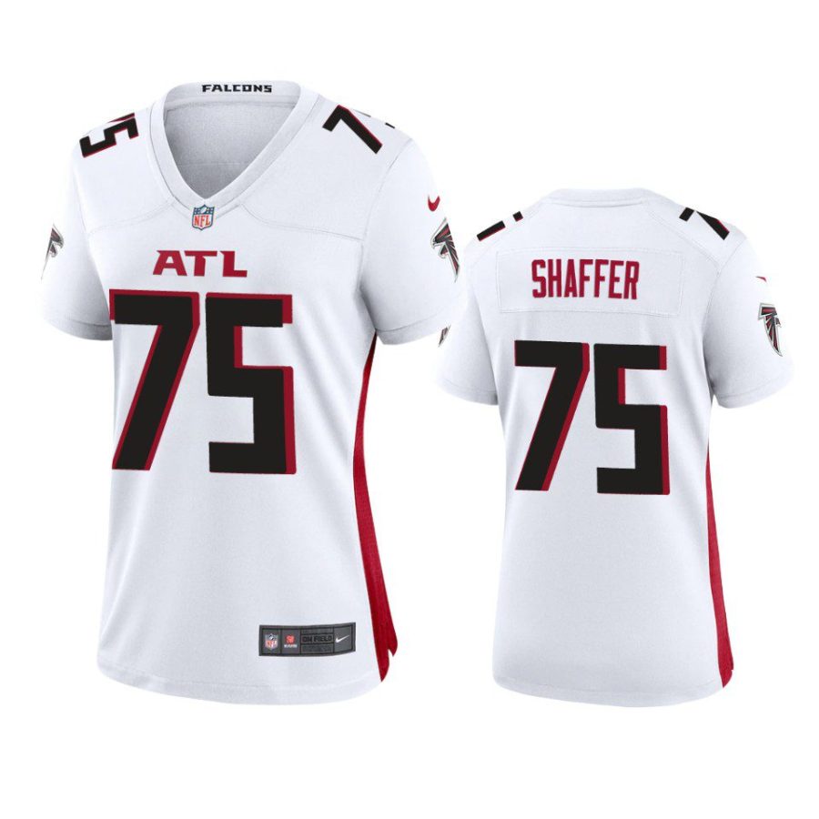 women justin shaffer falcons game white jersey