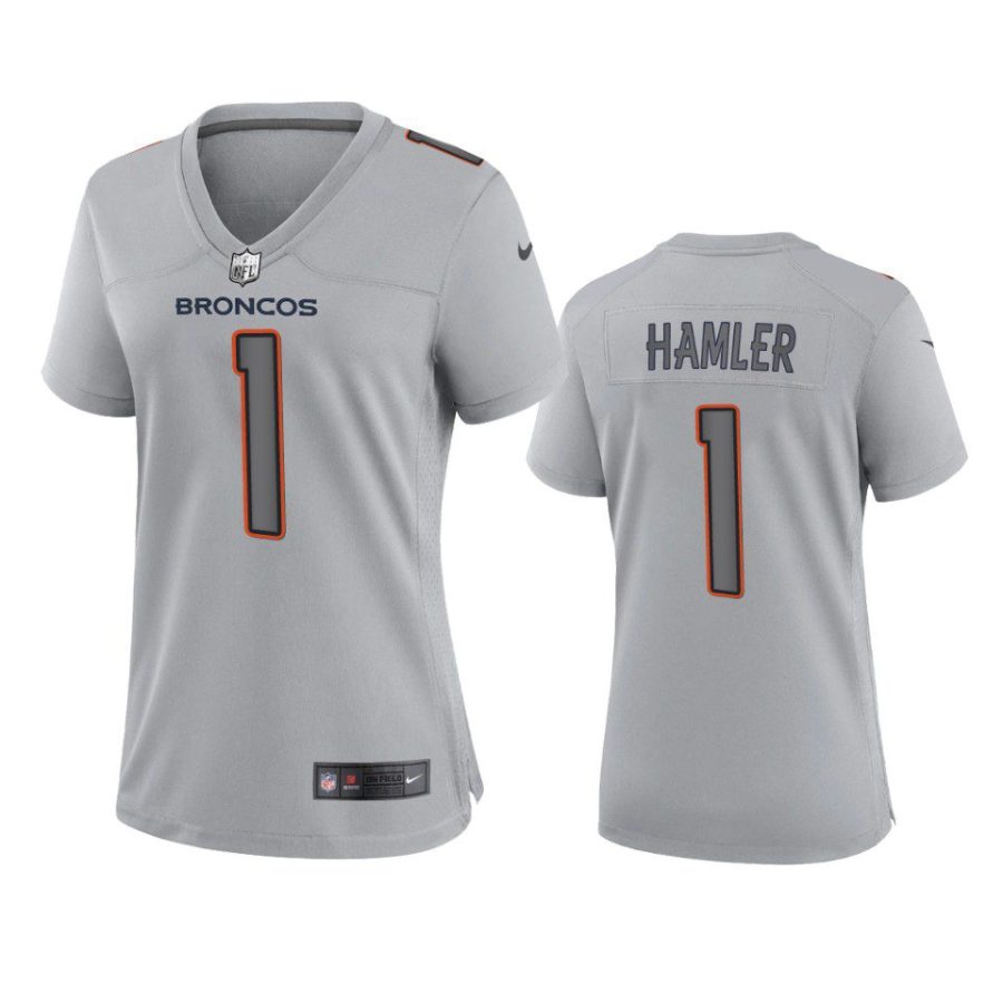 women k.j. hamler broncos atmosphere fashion game gray jersey