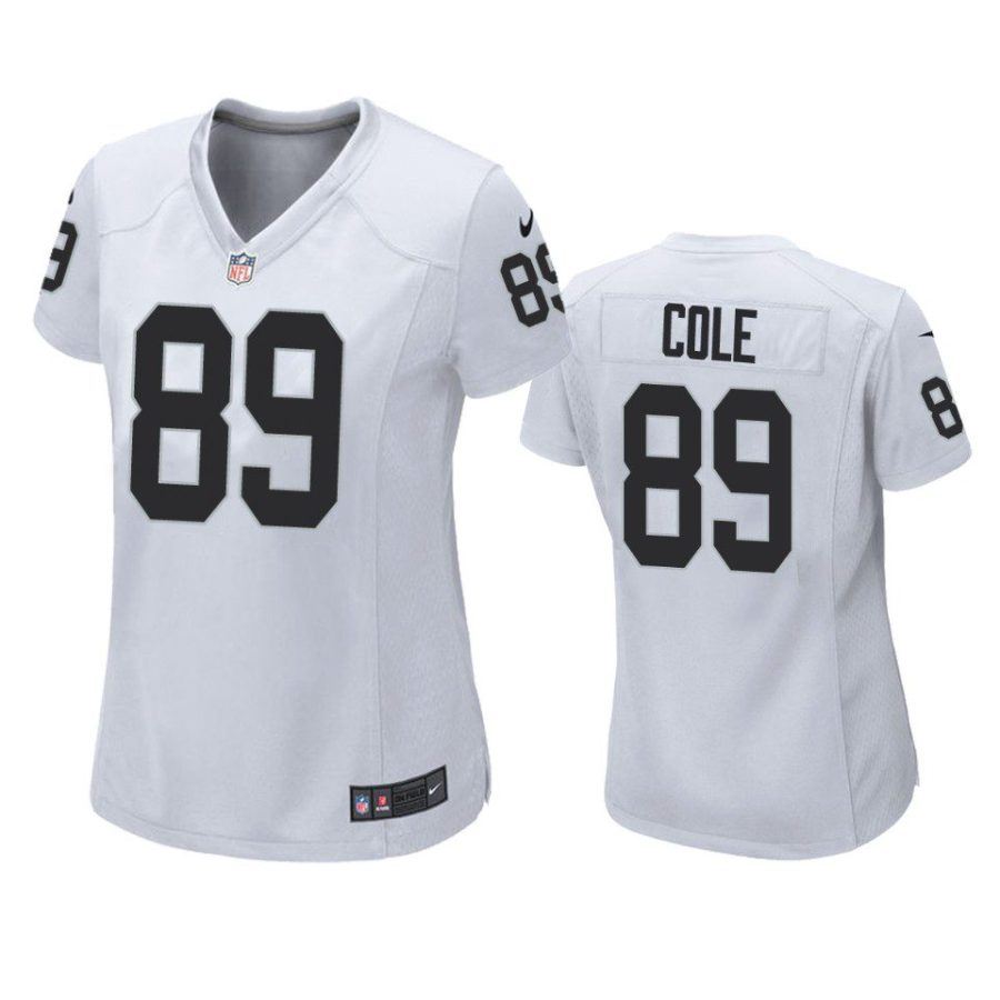 women keelan cole raiders game white jersey