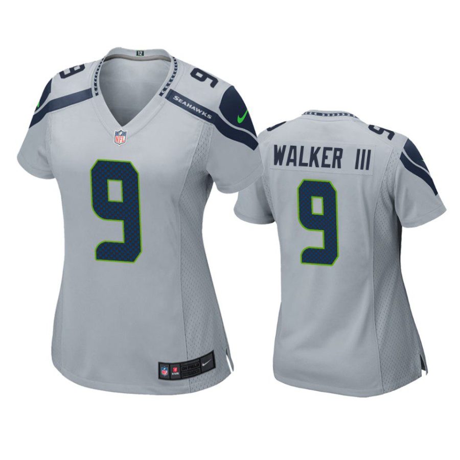 women kenneth walker iii seahawks game gray jersey