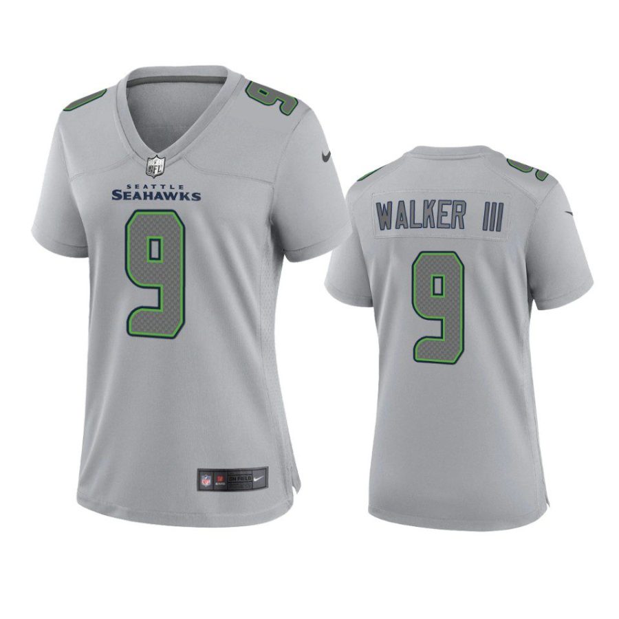 women kenneth walker iii seahawks gray atmosphere fashion game jersey