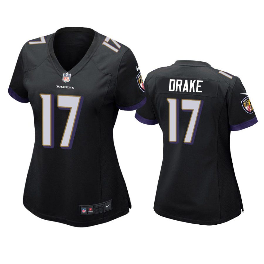 women kenyan drake ravens game black jersey