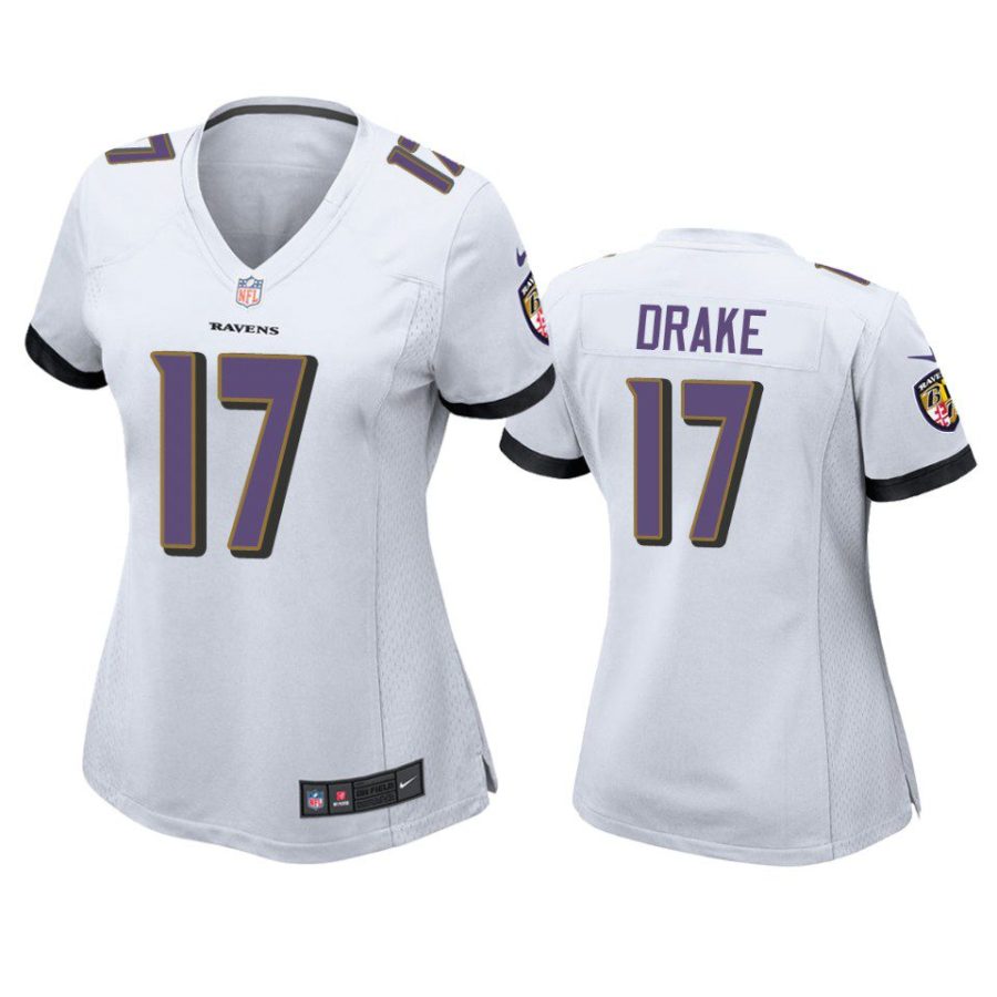 women kenyan drake ravens game white jersey