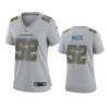 women khalil mack chargers atmosphere fashion game gray jersey