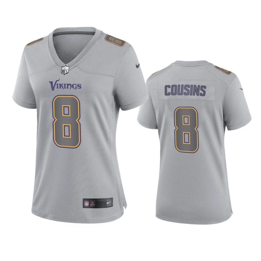 women kirk cousins vikings gray atmosphere fashion game jersey