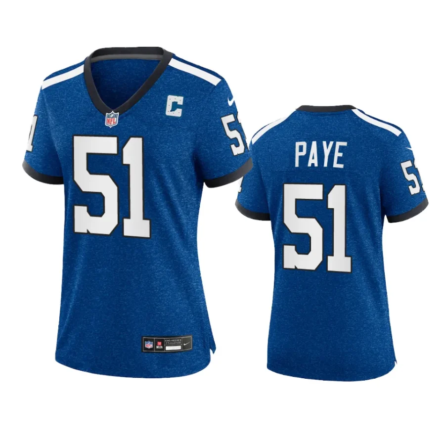 women kwity paye colts indiana nights game royal jersey