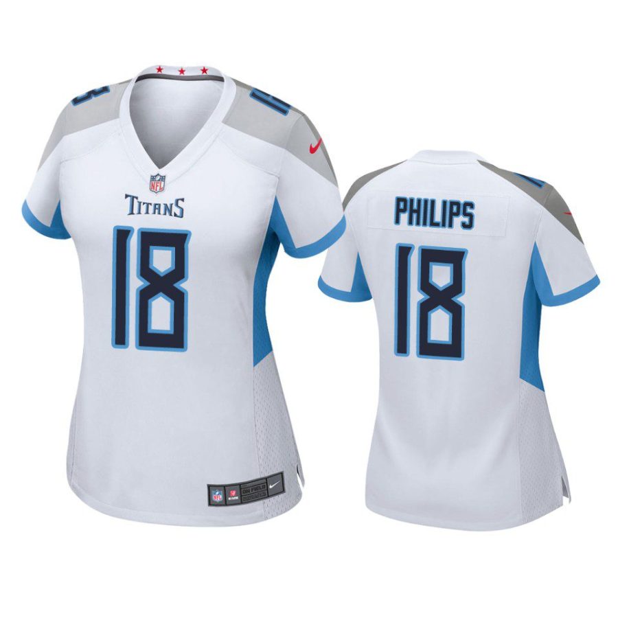 women kyle philips titans game white jersey