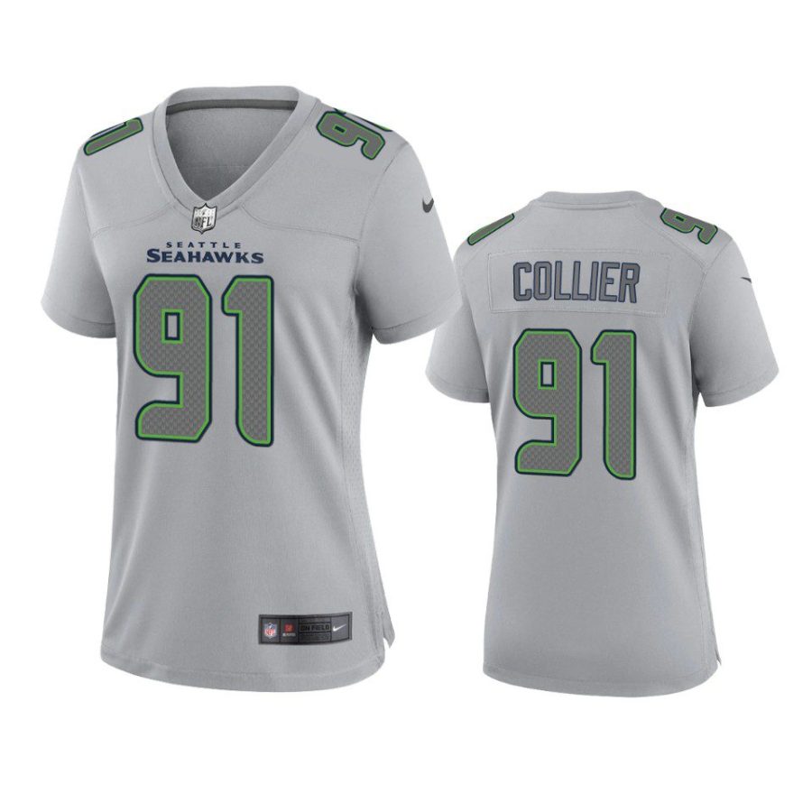 women l.j. collier seahawks gray atmosphere fashion game jersey