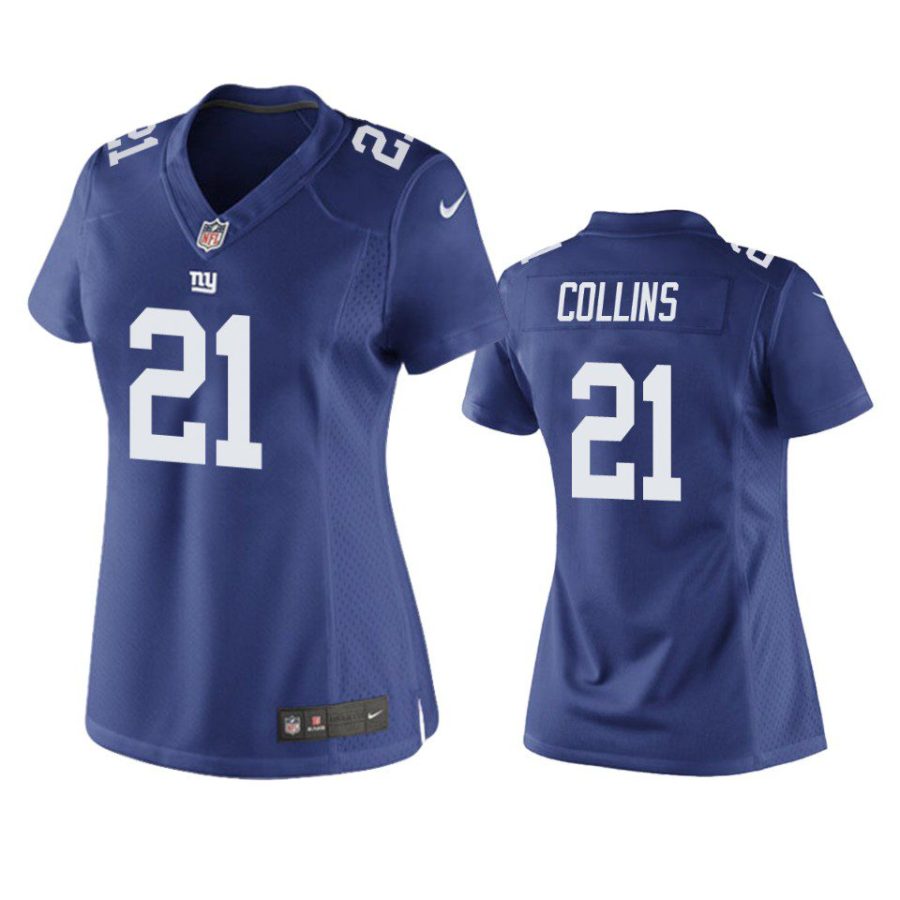 women landon collins giants game royal jersey