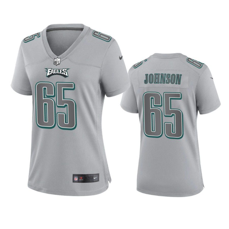 women lane johnson eagles gray atmosphere fashion game jersey