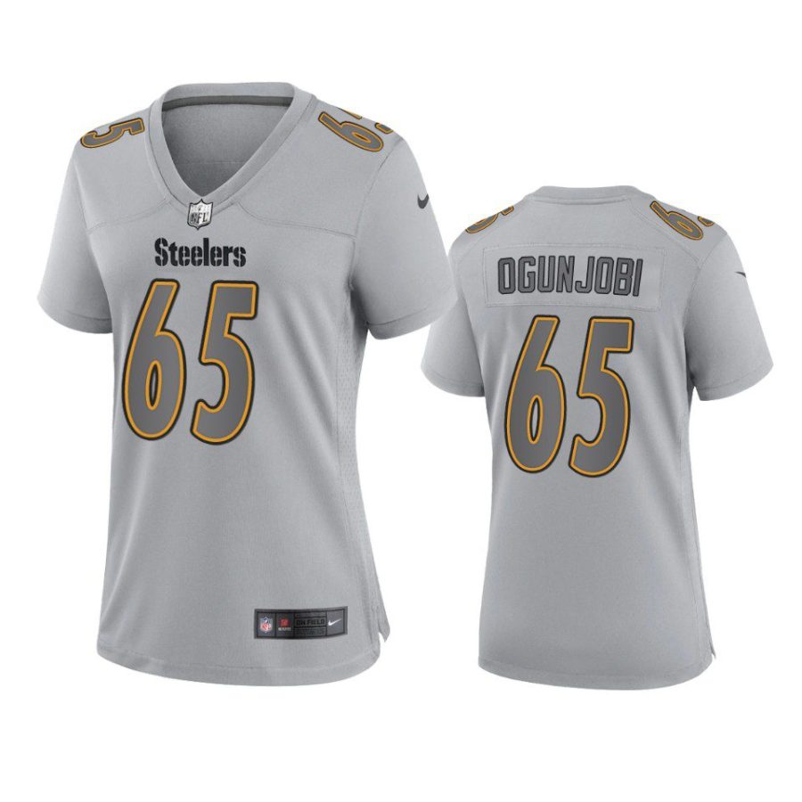 women larry ogunjobi steelers gray atmosphere fashion game jersey