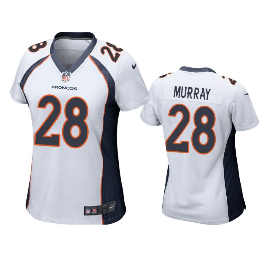 women latavius murray broncos white game jersey