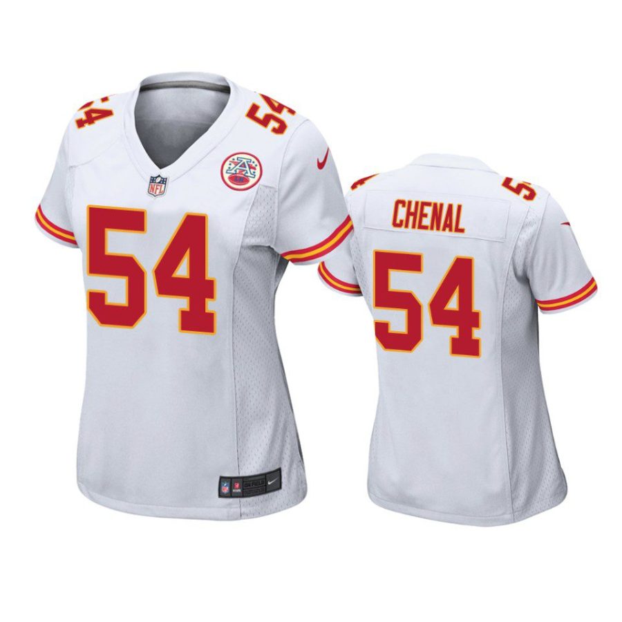 women leo chenal chiefs game white jersey