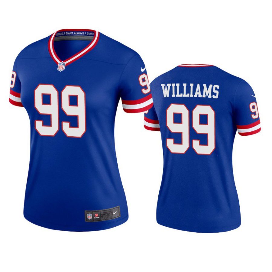 women leonard williams giants royal classic legend jersey