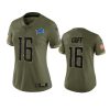 women lions jared goff olive limited 2022 salute to service jersey