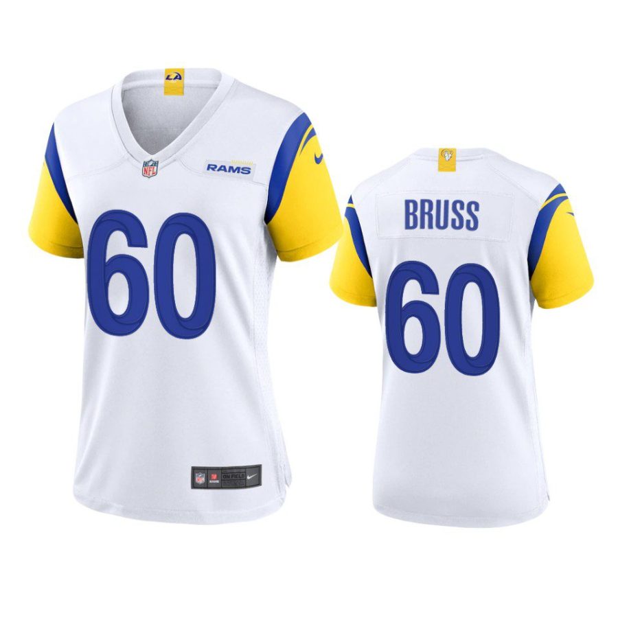 women logan bruss rams alternate game white jersey